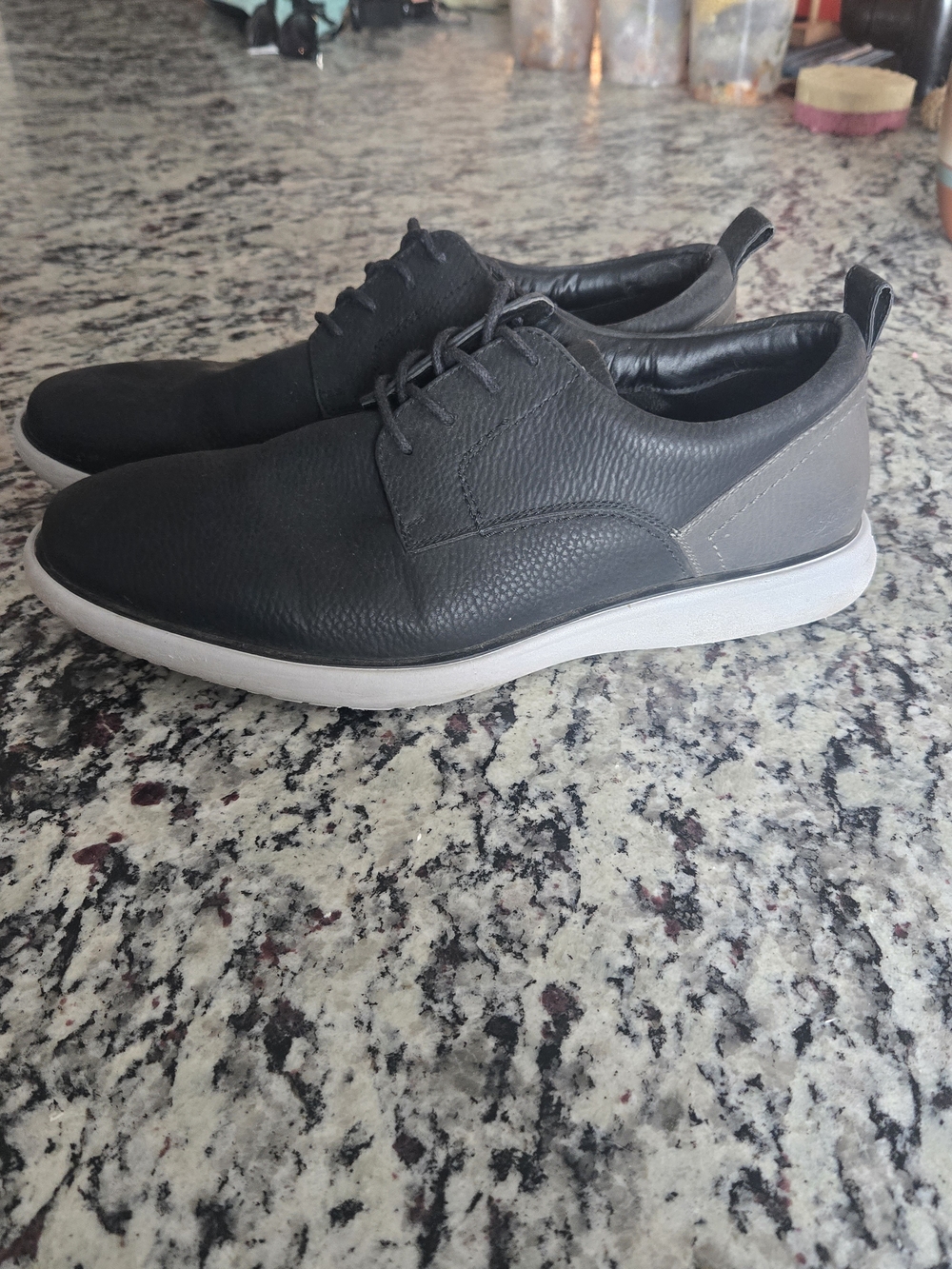 Bass Men’s Casual Oxford Shoes – Black/Gray Size 11 – Excellent Condition